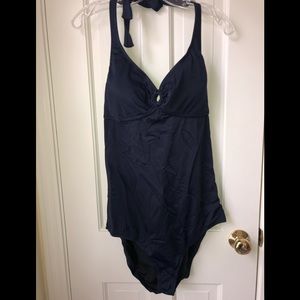 J. Crew Navy Ring Halter Swimsuit *Never Worn*